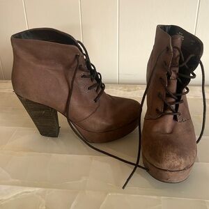 Used brown booties